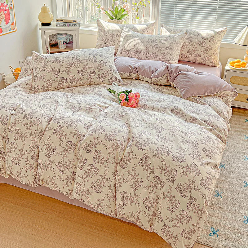 American Pastoral Floral Printed Bedding Set