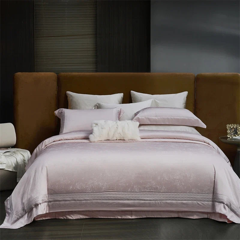 4Pcs Premium Egyptian Cotton Jacquard Bedding Set