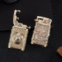 Dragon Wings Brass Kerosene Lighter