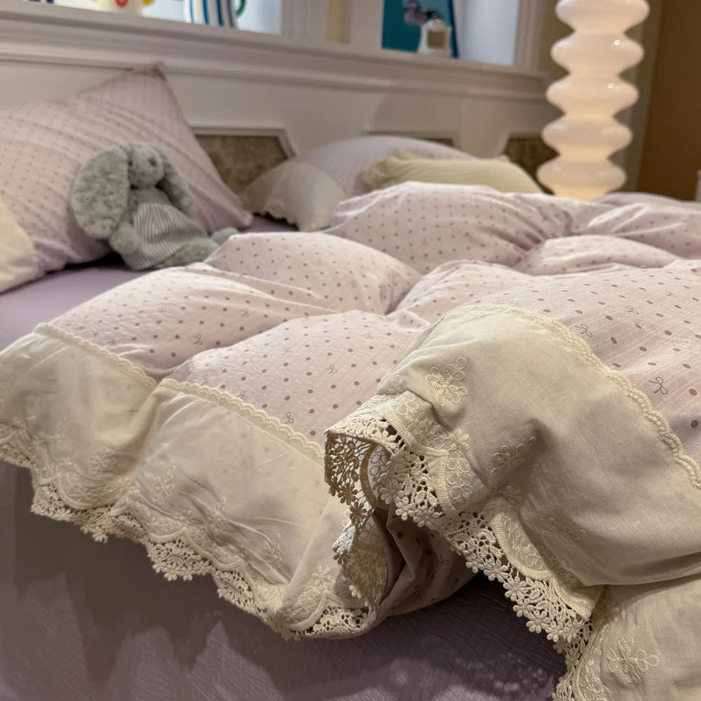 French Style Full Cotton Four Piece Bedding Set