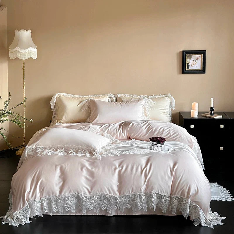 Romantic Lace Princess Wedding Bedding Set