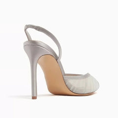 Black Mesh Pleated Banquet Shoes