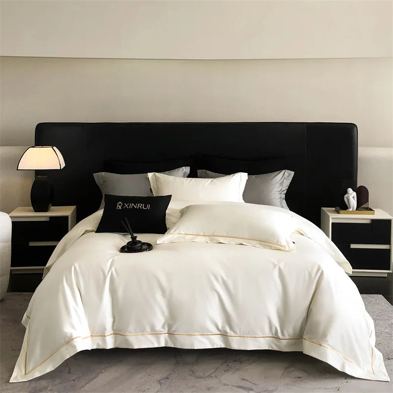 1000TC Egyptian Cotton Luxury Embroidery Hotel Style Bedding Set