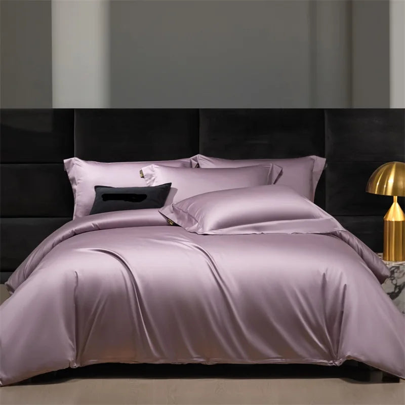 Hotel Grade Solid Color Luxury 1000TC Long Staple Cotton Soft Bedding Set