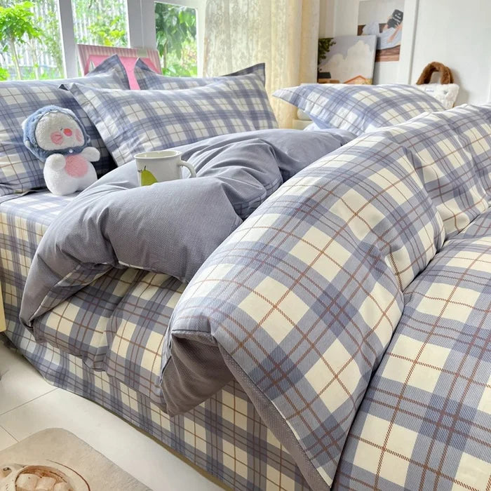 Korean Printed Duvet Cover Twin Queen Soft Comforter Covers Washable Single Double Bedding Home Quilts Cover  (No Pillowcase)