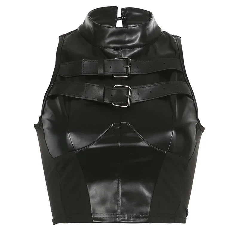 Mikella Leather Tank Top