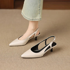 cowhide pointed high Heels