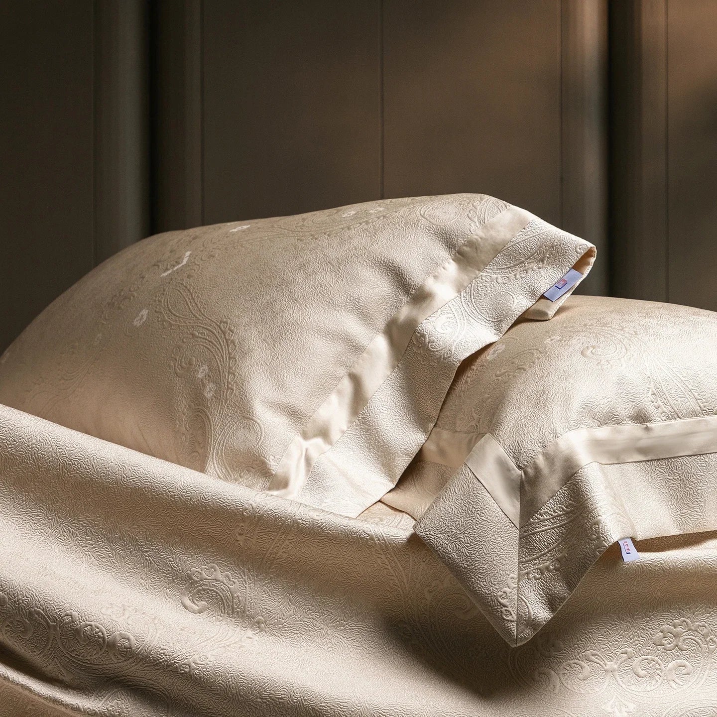 Thick Woven Embossed Jacquard Lyocell Cotton Bedding Set, Soft Silky Duvet Cover Set, Pillowcases, Bed Sheet/Fitted Sheet, 4Pcs