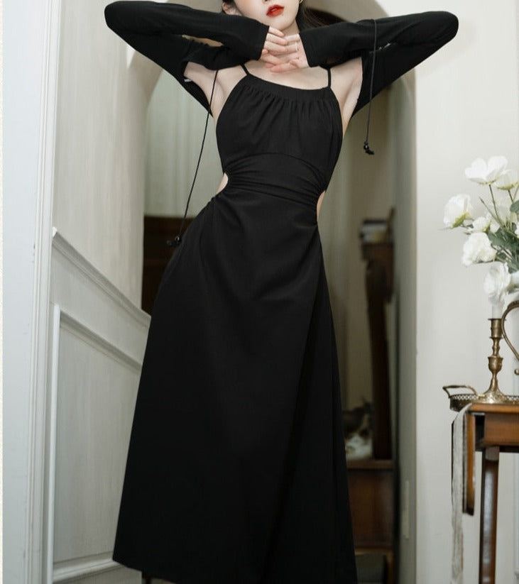 Conjunto de dos piezas de vestido gótico de bruja oscura Karma-Bewitched