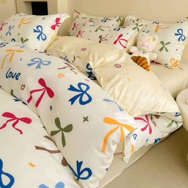 Purple Cherry Bedding Set