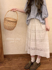 Cottagecore Vintage Fairy Lace Skirt