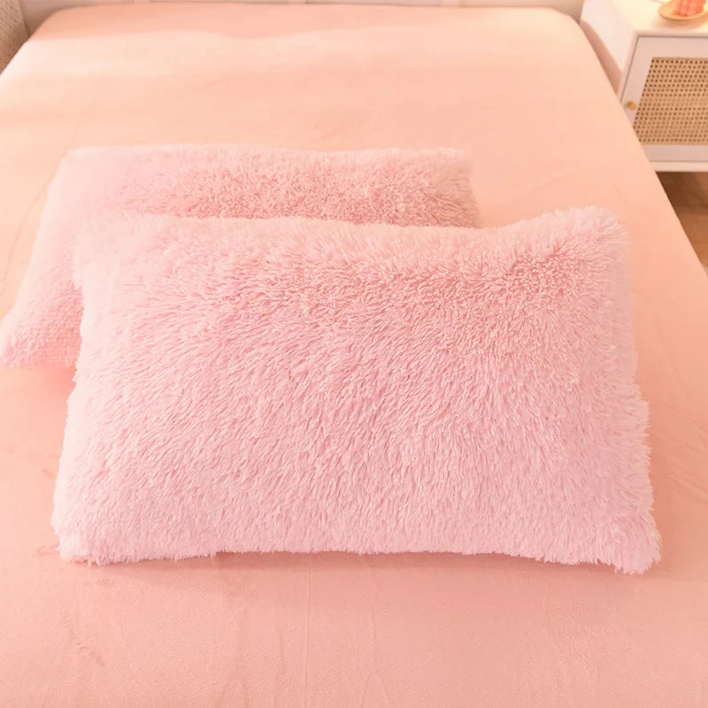 Thickened mink 4 pieces princess Bedding Set