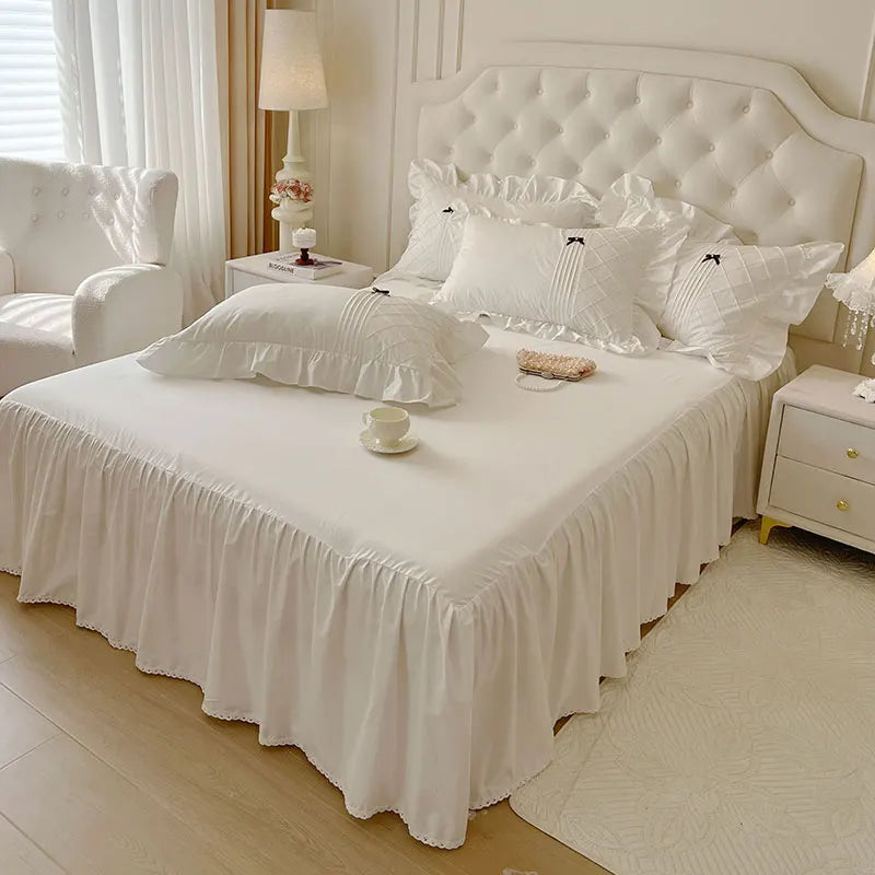 White Pink Yellow Princess Wedding Bedding Set