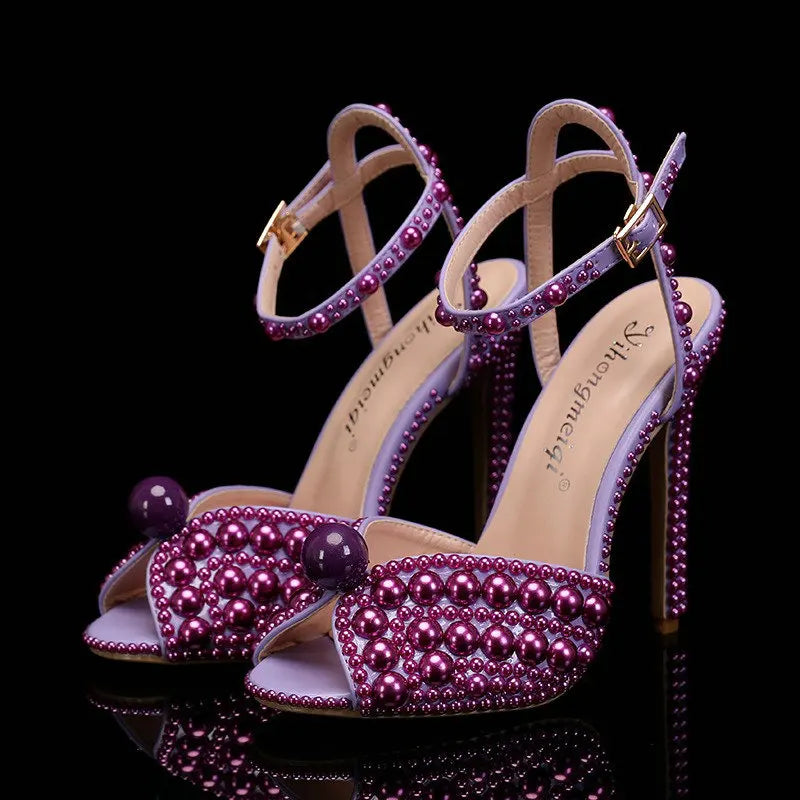 Handmade Pearl High Heels