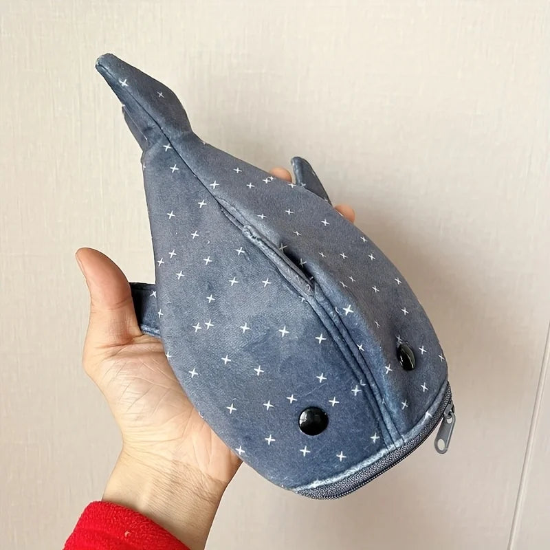 Deep Blue Shark Zipper Pencil Case