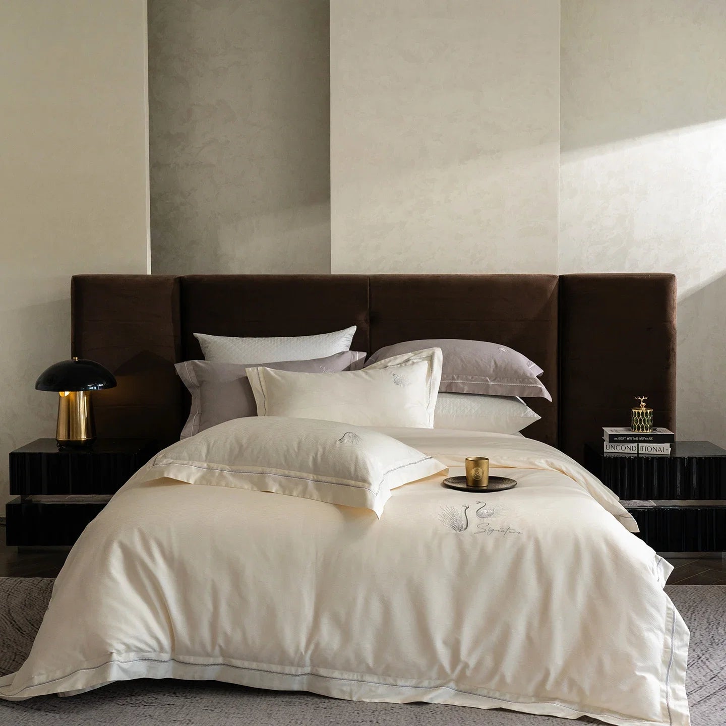 Luxury Embroidery Egyptian Cotton Jacquard Bedding Set