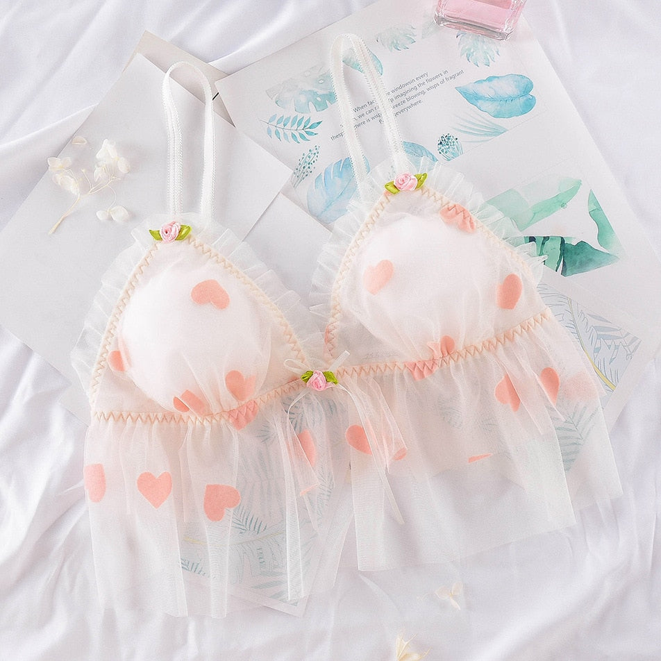 Heart Print Lolita Lingerie Set