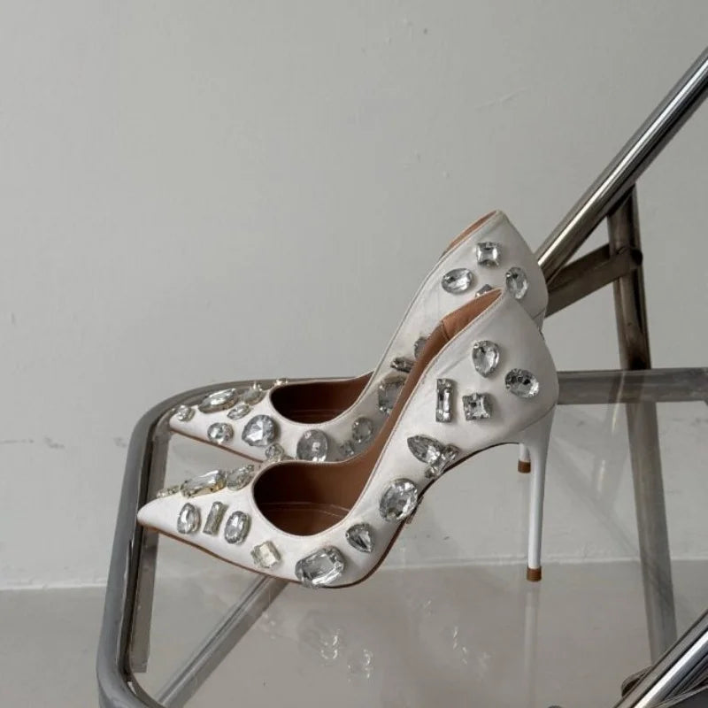 White satin Wedding Shoes