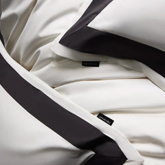 4Pcs Premium 1000TC Egyptian Cotton Solid Color Hotel Style Wide Edge Bedding Set