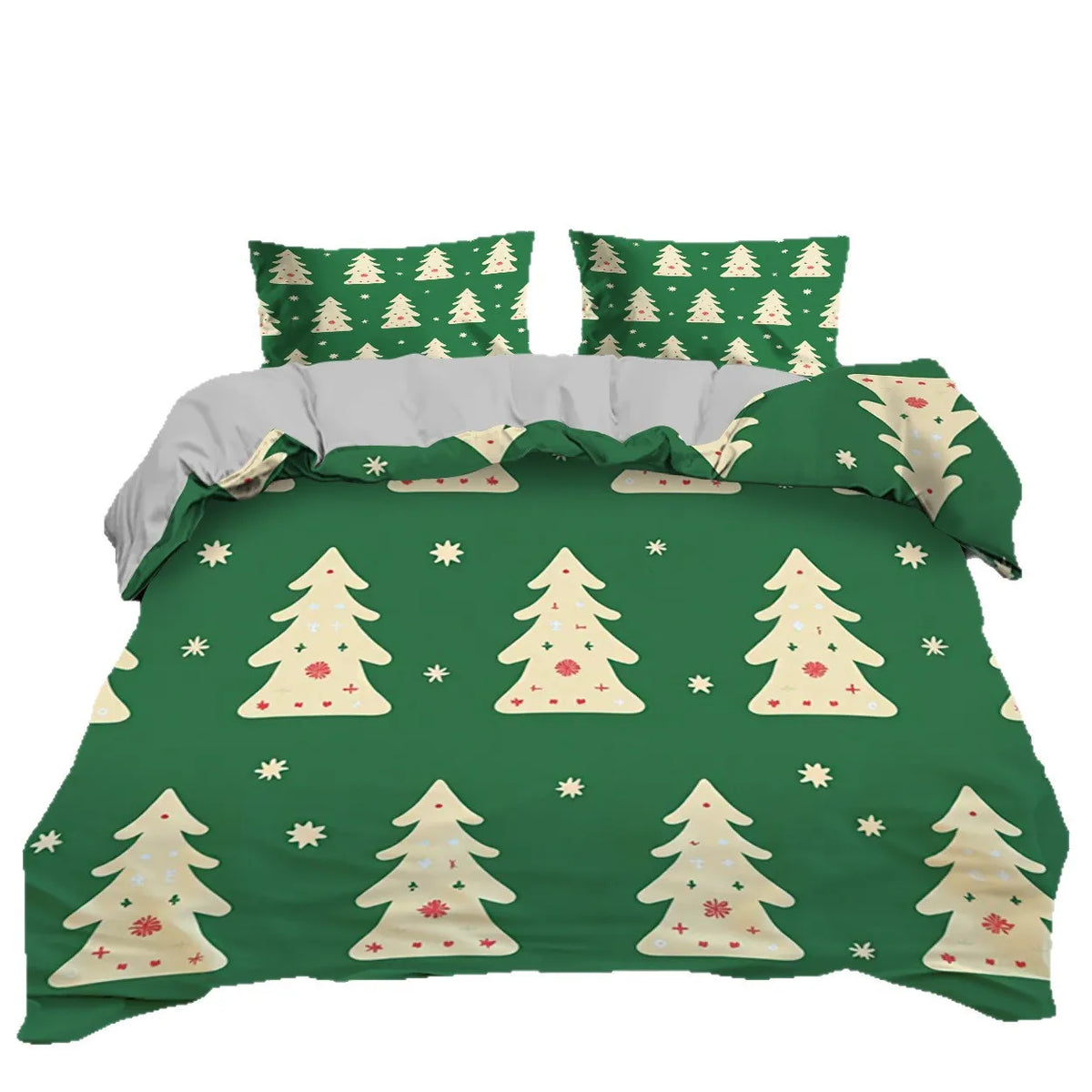 3 Pieces Duvet Cover Set with Pillowcases No Filler Christmas Gift Deer Snow AU EU US Single Double Size Girls Boys Bedding Set