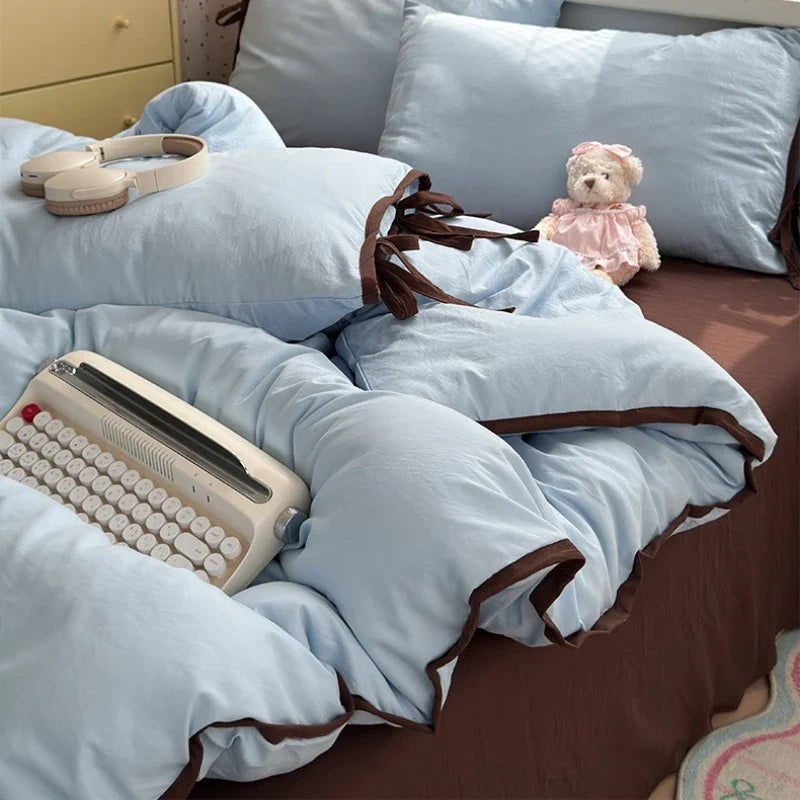 Japanese Washed Cotton Lacing Bedding Sets