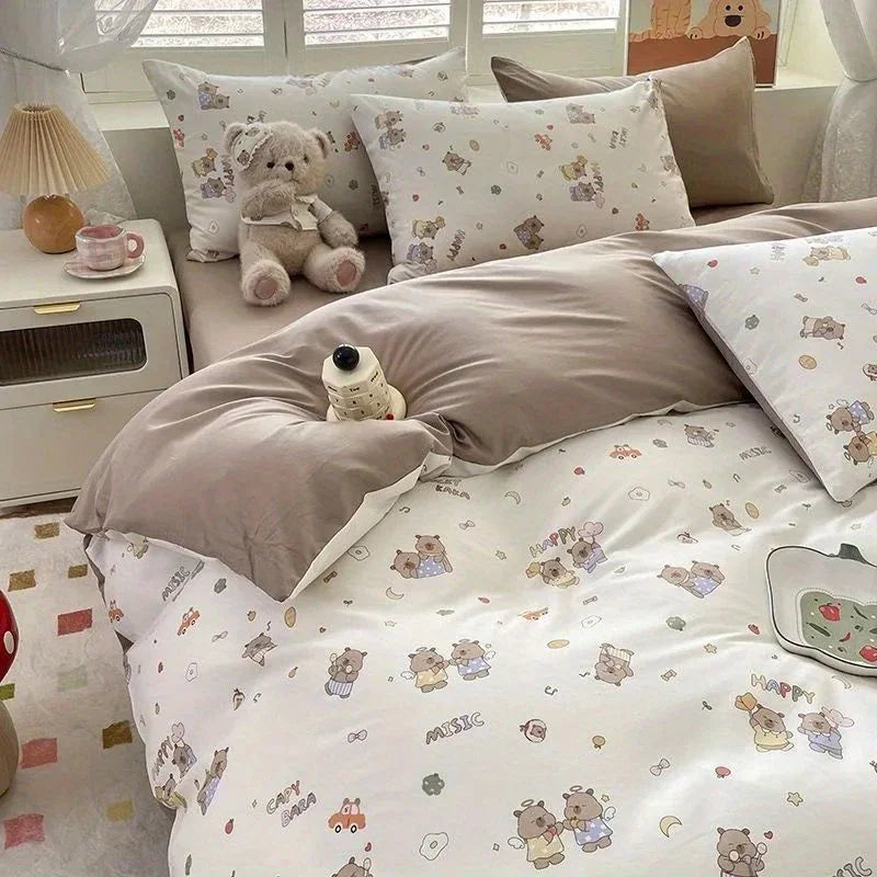 Ins Bear Bedding Set