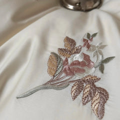 Flowers Embroidery Bow Princess Bedding Set
