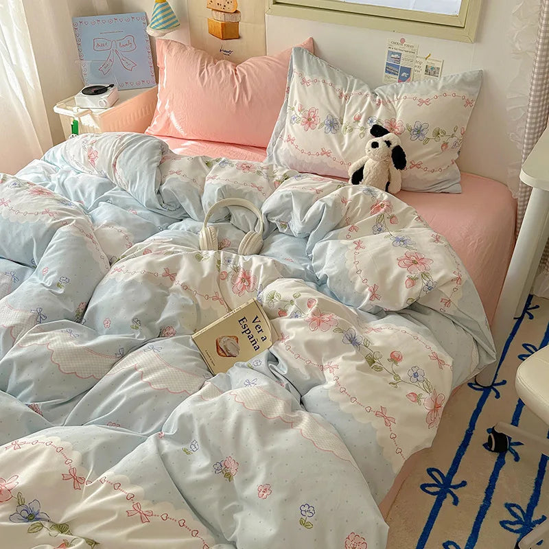Korean Cute Girls Bedding Sets