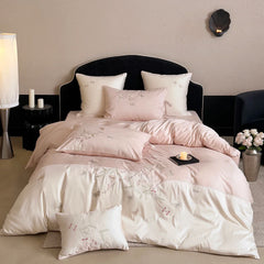 Flowers Embroidery Bedding Set
