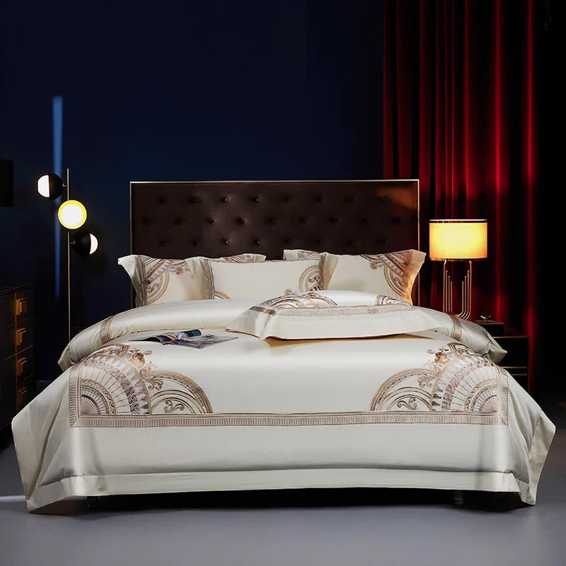Premium 1400TC Egyptian Cotton Luxury Embroidery Bedding Set