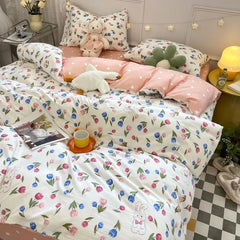 Ins Floral Bedding Set