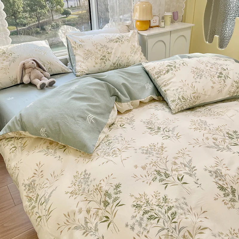 Cotton Long Staple Cotton 4 Pcs Bedding Set