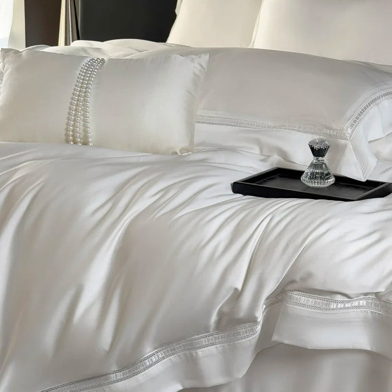 800TC Lyocell Bamboo Fiber Soft Silky Cool Feeling Summer Bedding Set