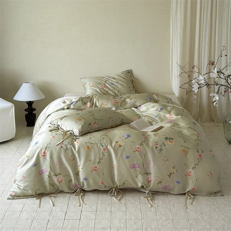 Vintage French Floral Lyocell Bedding Set