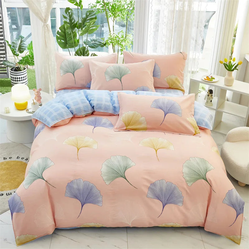 Pastoral Printed Quilt Covers 1PCS All Cotton Soft Comforter Cover Strip Simple Duvet Cover for Single Double Bed of 120 200