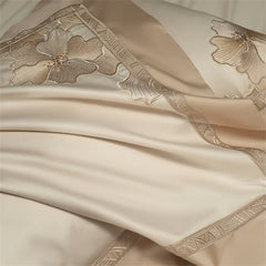 Chinese Style Flowers Embroidery Luxury Bedding Set