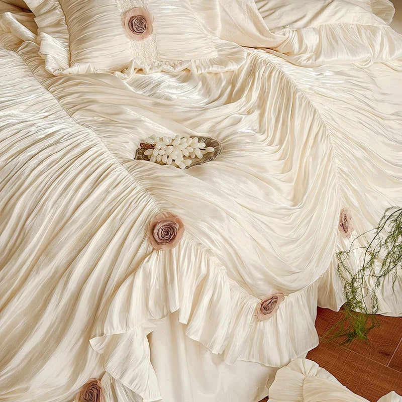 100% Cotton Romantic Princess Wedding Bedding Set