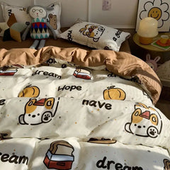 Ins Cartoon Bedding Set