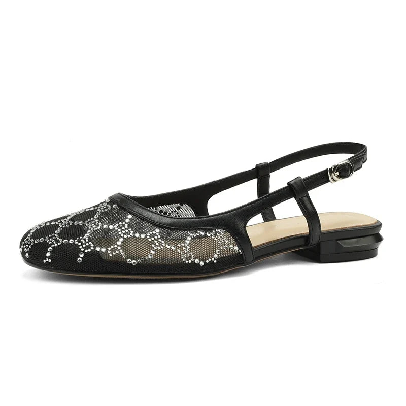 Round Head Sheepskin Low Heel