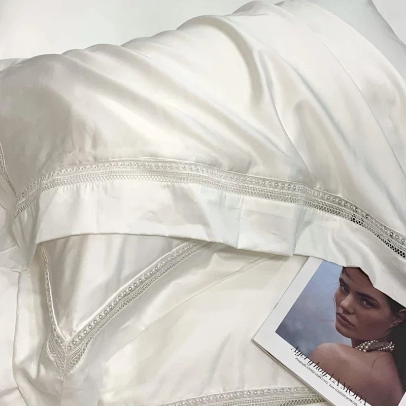 1000TC Egyptian Cotton Luxury White Hotel Style Bedding Set