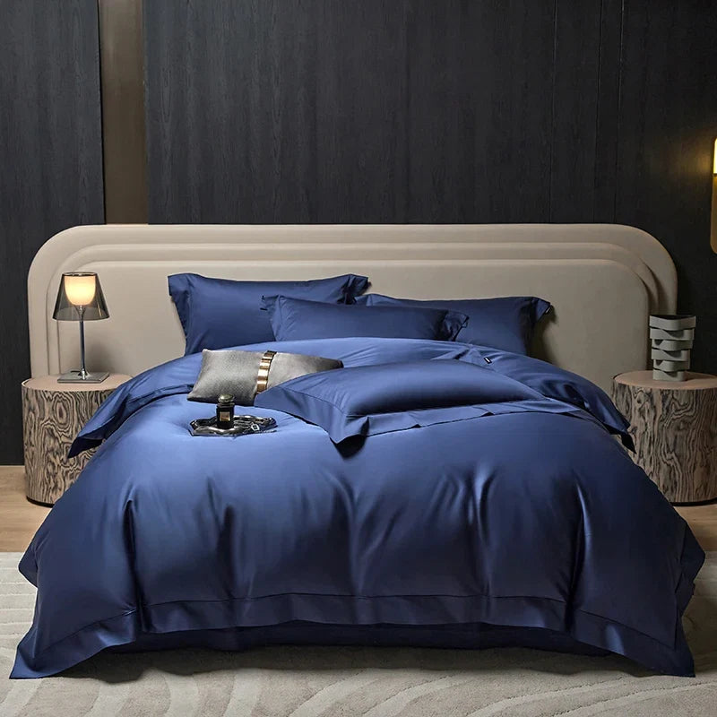 Luxury 1400TC Egyptian Cotton Soft Silky Black Bedding Set