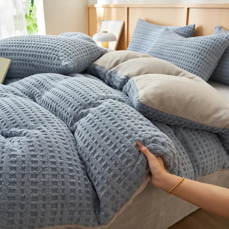 Luxury Warm Plush 4pcs Bedding Set