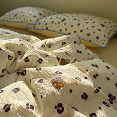 Pure Cotton 4 Piece Bed Sheet Set Dormitory Bedding Twin Full Queen King Size Soft Breathable