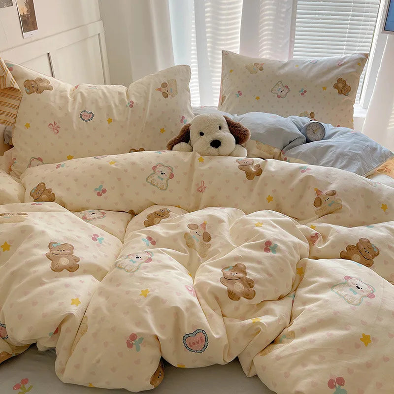 Cotton Long Staple Cotton 4 Pcs Bedding Set