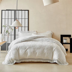4Pcs Bow Large Tassel Style Bedding Set