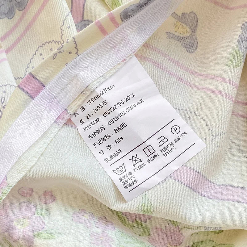 1PC Skin Friendly Duvet Cover Cartoon Printed Quilt Cover Single Bed and Double Bed Duvet Cover Soft Cptton Comforters Covers