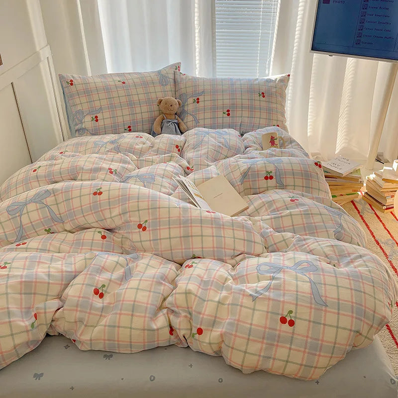 Cotton Long Staple Cotton 4 Pcs Bedding Set