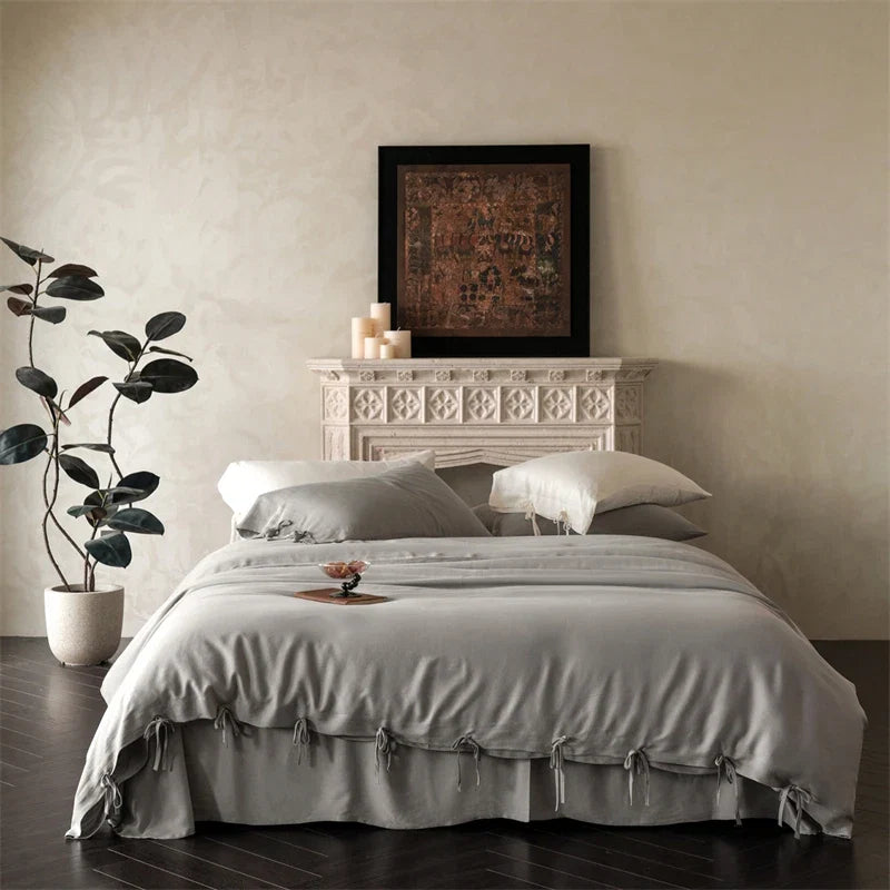 Vintage French Style Sandwashed Lyocell Bedding Set