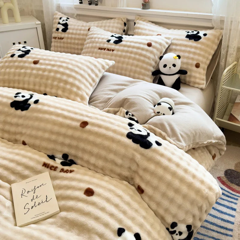 Winter ThickWarm 4pcs Bedding Set