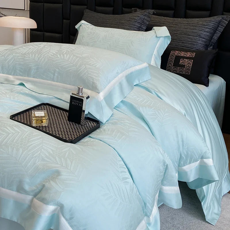 800TC Lyocell Cotton Jacquard Soft Silky Luxury Bedding Set
